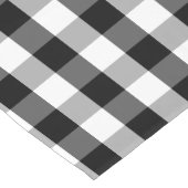 Aangepast kleurenzwart wit gingham Check Patroon Korte Tafelloper (Hoek)