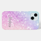Aangepast kleurig glitter Iridescent Elegant Case-Mate iPhone Case (Achterkant (horizontaal))