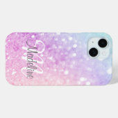 Aangepast kleurig glitter Iridescent Elegant Case-Mate iPhone Case (Achterkant (horizontaal))