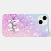 Aangepast kleurig glitter Iridescent Elegant Case-Mate iPhone Case (Achterkant (horizontaal))