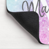 Aangepast kleurig glitter Iridescent Elegant Muismat (Hoek)