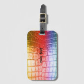 aangepast kleurig leder bagagelabel (Voorkant (verticaal))