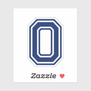 Aangepast kleurnummer 0 sportacademielettertype sticker