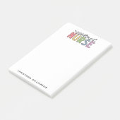 Aangepast kleurrijk geregistreerd zurenRN Afstuder Post-it® Notes (Schuin)