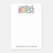 Aangepast kleurrijk geregistreerd zurenRN Afstuder Post-it® Notes (Voorkant)