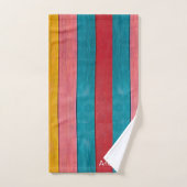 Aangepast, kleurrijk, nautisch, anker strand Rusti Bad Handdoek (Handdoek)
