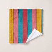 Aangepast, kleurrijk, nautisch, anker strand Rusti Bad Handdoek (Wasdoekje)