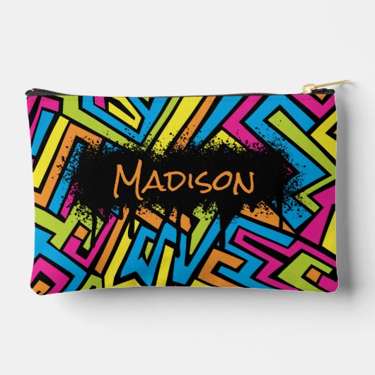 Aangepast kleurrijk Neon Graffiti Street Art Patro Etui (Achterkant)