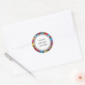 Aangepast kleurrijk Snoep Button Ronde Sticker (Envelop)