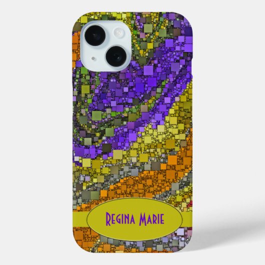 Aangepast kleurrijke aarde Abstract geometrisch Case-Mate iPhone Case (Achterkant)