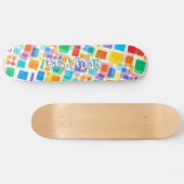 Aangepast kleurrijke Abstracte hep-geometrische mo Skateboard (Horizontaal)