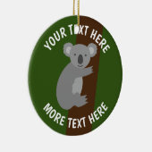 Aangepast koala beer Lewis-ornament kerstboom Keramisch Ornament (Rechts)