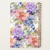 Aangepast Kookboek Roze Bloemen Recepten Notitiebo Notitieboek (Achterkant)