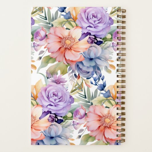 Aangepast Kookboek Roze Bloemen Recepten Notitiebo Notitieboek (Achterkant)