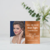 Aangepast koper Afstuderen Opslaan Datum Briefkaart (Staand voorkant)