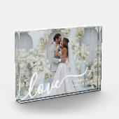 Aangepast koppel Liefdesscriptie Foto Blok (Links)