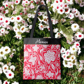 Aangepast kruiskopje Rood wit ontwerp Draagtas