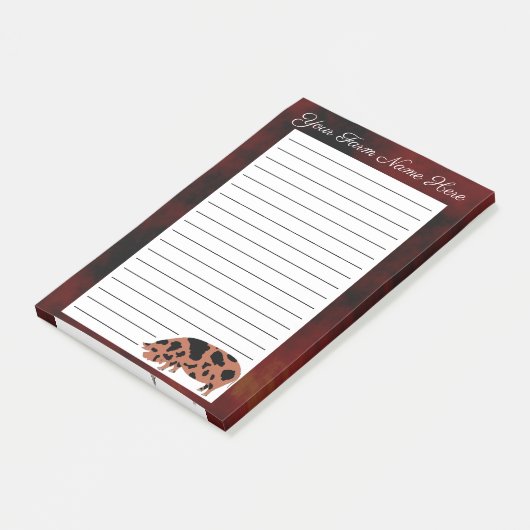 Aangepast KuneKune Pig Post-it® Notes (Schuin)