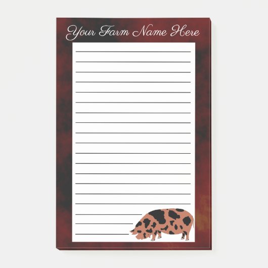 Aangepast KuneKune Pig Post-it® Notes (Voorkant)