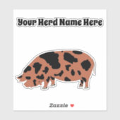 Aangepast KuneKune Pig Sticker (Vel)