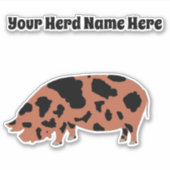 Aangepast KuneKune Pig Sticker (Voorkant)