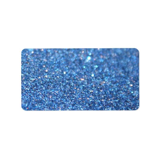 Aangepast label - Blue Glit Fab (Voorkant)