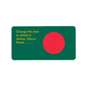 Aangepast label met vlag van Bangladesh