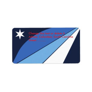 Aangepast label met vlag van Columbia, South Carol
