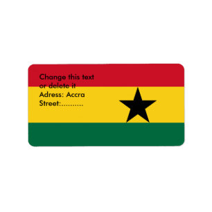 Aangepast label met vlag van Ghana