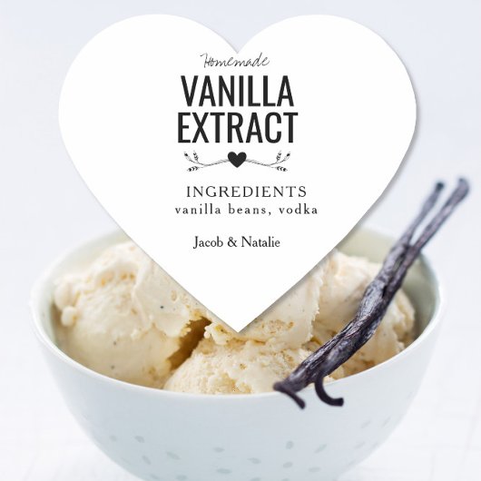 aangepast label op homemade vanilla extract van br