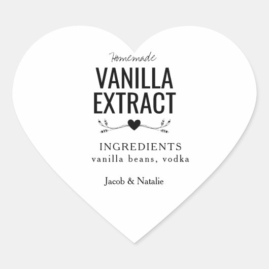 aangepast label op homemade vanilla extract van br (Voorkant)