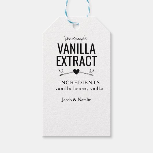 aangepast label op homemade vanilla extract van br cadeaulabel (Voorkant)