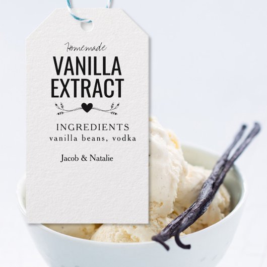 aangepast label op homemade vanilla extract van br cadeaulabel