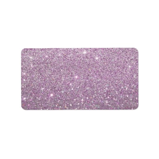 Aangepast label - Paarse gouden glitter Fab (Voorkant)