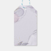 Aangepast Label voor Paarse Floral Cadeaus Cadeaulabel (Achterkant)