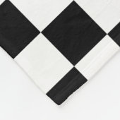 Aangepast label voor zwart-wit gecheckt laderpatro fleece deken (Hoek)