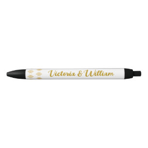 Aangepast lace Wedding Favors Writers Pens Zwarte Inkt Pen