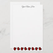 Aangepast Ladybug Briefpapier (Voorkant / Achterkant)
