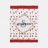 Aangepast Ladybug Fleece Deken (Voorkant)