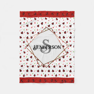 Aangepast Ladybug Fleece Deken