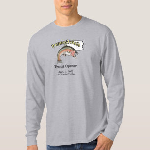 Aangepast Lake/Date Pennsylvania Trout Opener Ligh T-shirt