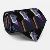 Aangepast lama pak zwarte zonnebril grappig stropdas (Opgerold)