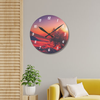 Aangepast landschap gepersonaliseerd ronde klok