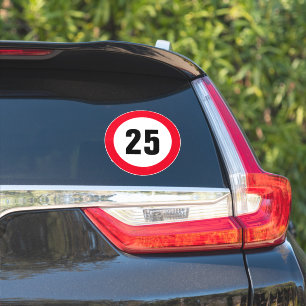Aangepast langzaam 25 mph-snelheidslimiet vinylsti sticker
