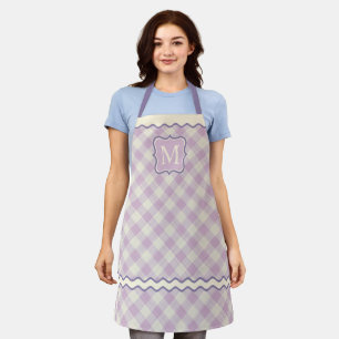 Aangepast lavender Violet Paars Ivory Gingham Schort