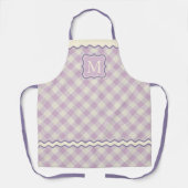 Aangepast  lavender Violet Paars Ivory Gingham Schort (Voorkant)