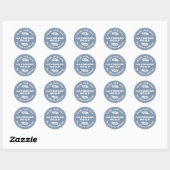 Aangepast lavender  zeep blauw ronde sticker (Vel)
