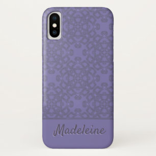 Aangepast lavenderpatroon iPhone x hoesje