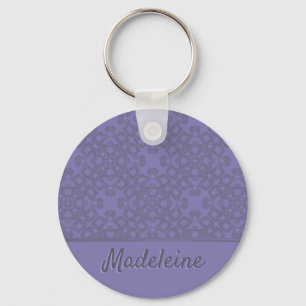 Aangepast lavenderpatroon sleutelhanger