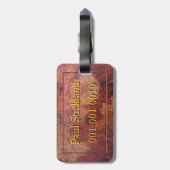 Aangepast leder monogram of Initiaal Bagagelabel (Achterkant verticaal)